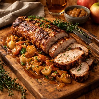 Image of Apple Brandy Grilled Pork Loin by Emeril