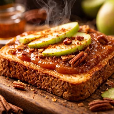 Image of Tostada de Puré de Manzana sin Azúcar.