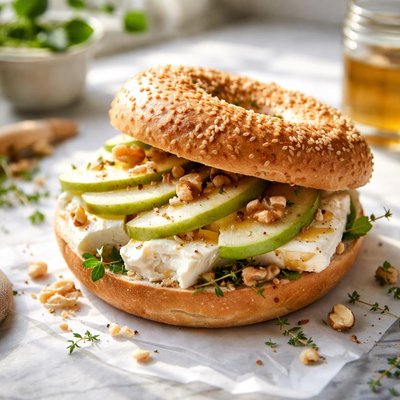 Image of Apple Camembert Bagel