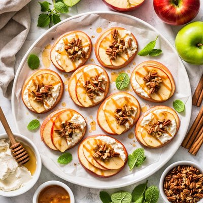 Image of Apple Cheese Cinnamon Snacks Cold Appetizer