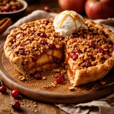 Image of Apple Cranberry Crisp Pie