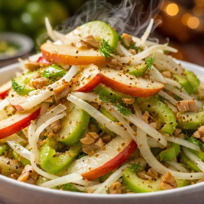 Image of Apple Fennel Salad with Honey Celery Seed Dressing