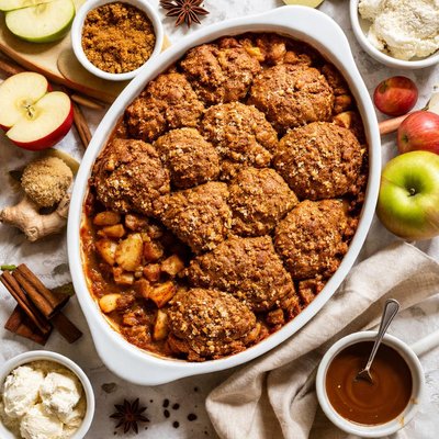 Image of Apple Gingerbread Cobbler