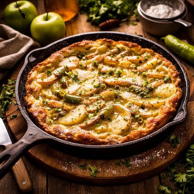 Image of Apple Green Chile Clafouti