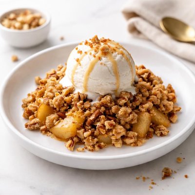 Image of Apple Nut Crunch with Ice Cream