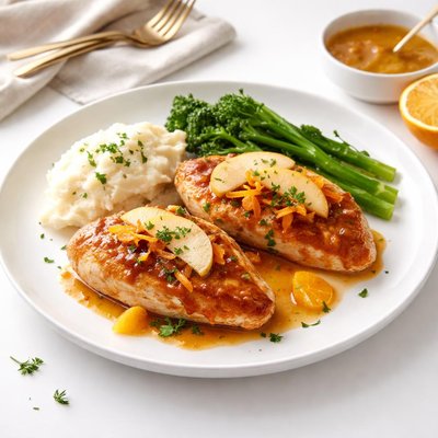 Image of Apple Orange Glazed Chicken for Two