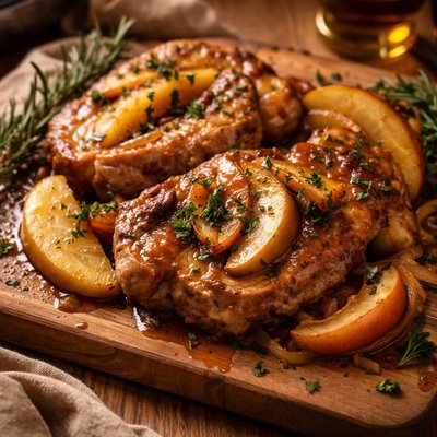 Image of Apple Pork Chops in the Crock Pot