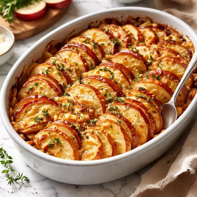 Image of Apple Potato and Onion Gratin