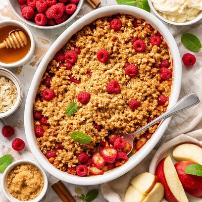Image of Apple Raspberry Crumble