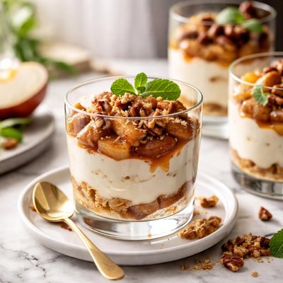 Image of Apple Rum Ricotta Cream Dessert