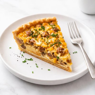 Image of Apple Sausage Cheddar Quiche