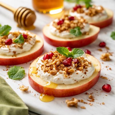 Image of Apple Slice with Creamy Topping