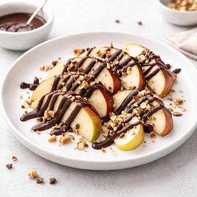 Image of Whole30 Apple Slices with Chocolate Drizzle