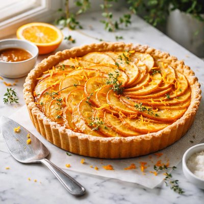 Image of Apple Tart with Orange Marsala Glaze