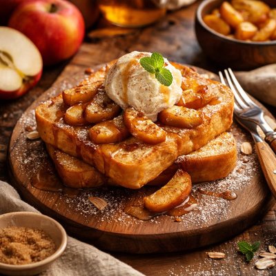 Apple Vanilla Egg Breakfast Dessert Recipe