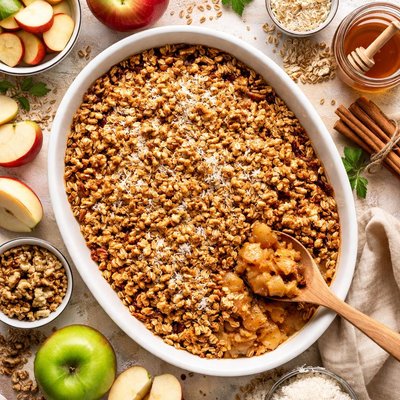 Image of Apple Walnut and Coconut Crisp