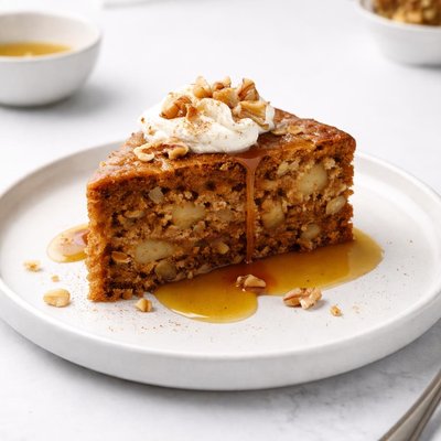 Image of Apple Walnut Cake with Cider Sauce