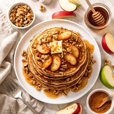 Image of Apple Walnut Pancakes