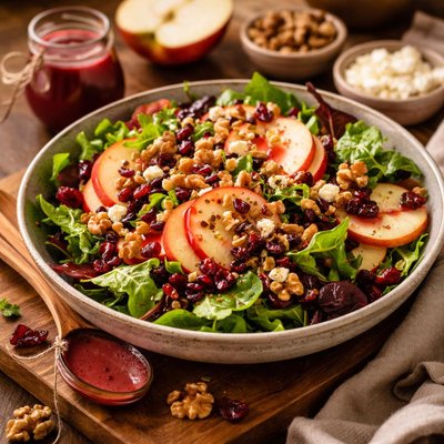 Image of Apple Walnut Salad with Cranberry Vinaigrette