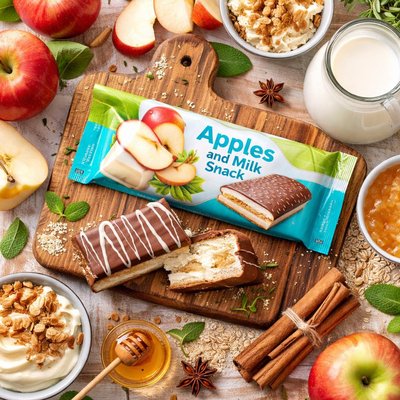 Image of Apples and Milk Snack