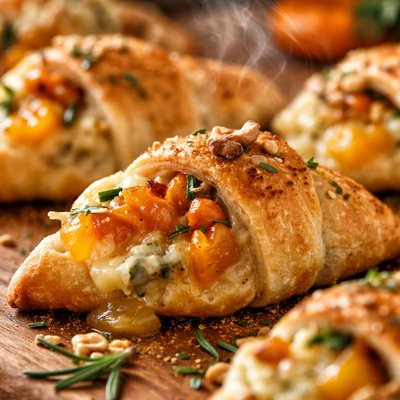 Image of Apricot Gorgonzola Crescent Appetizers