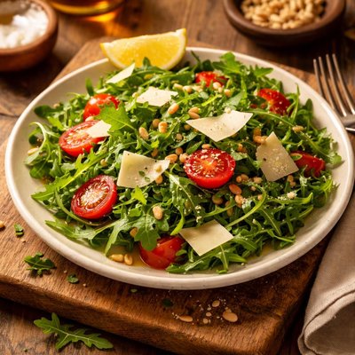 Image of Vegan Arugula Salad with Parmesan