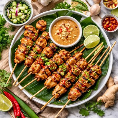 Image of Authentic Indonesian Chicken Sate