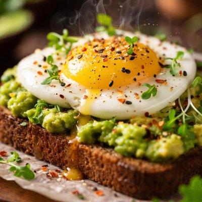 Image of Tostada de aguacate y huevo Keto