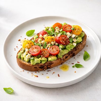 Image of Avocado Toast with Cherry Tomatoes