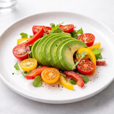 Image of Avocado with Bell Pepper and Tomatoes