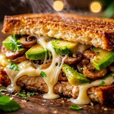 Image of Awesome Avocado and Mushroom Melt