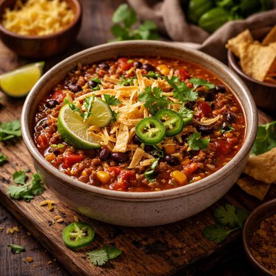 Image of Awesome Beef or Chicken Taco Soup