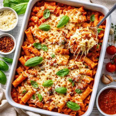 Image of Awesome Cheesy Rigatoni Bake