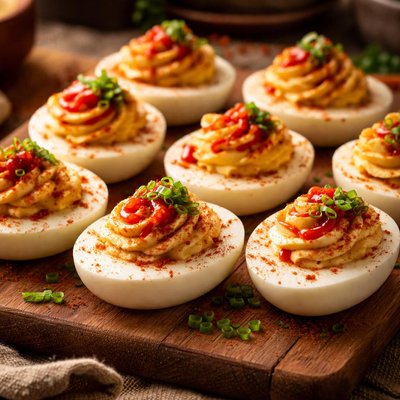 Image of Awesome Deviled Eggs Sriracha Heaven