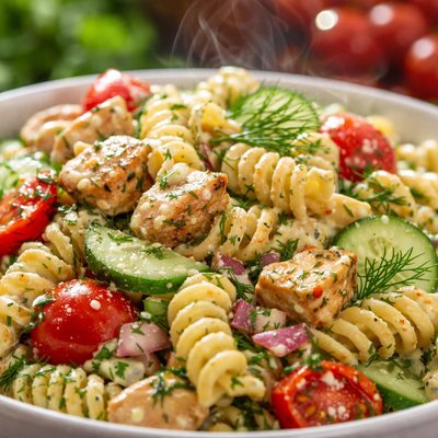 Image of Awesome Dill Chicken Pasta Salad
