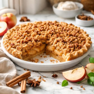 Image of Awesome Gluten Free Apple Pie with Crumble Topping