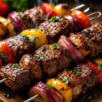 Image of Awesome Grilled Steak Kebabs