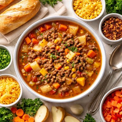 Image of Awesome Hamburger Soup
