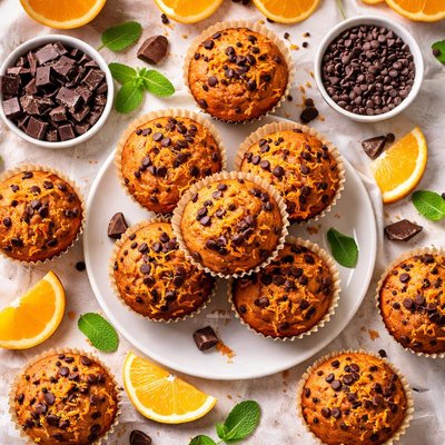 Image of Awesome Orange Chocolate Muffins