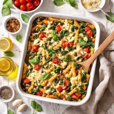 Image of Awesome Penne Spinach Bake