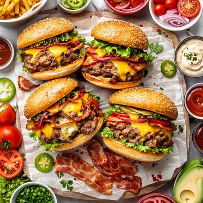 Image of Awesome Stuffed Grilled Burgers Easy