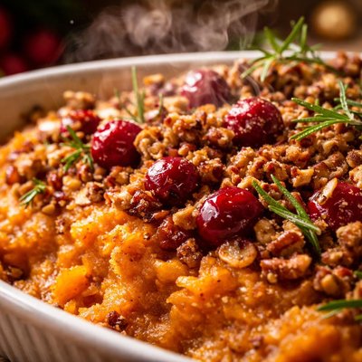 Image of Awesome Yam and Cranberry Casserole