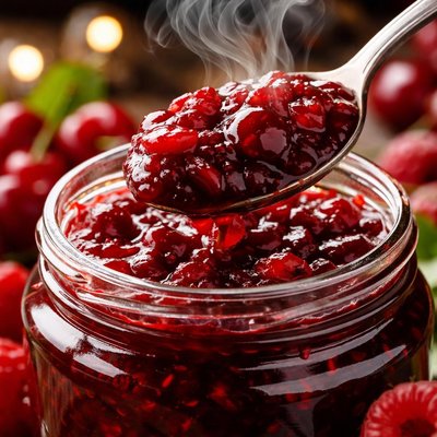 Image of B C Cherry and Raspberry Preserves