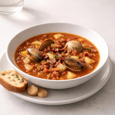 Image of B C Ferries Manhattan Clam Chowder for First Class Passengers
