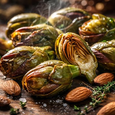 Image of Baby Artichokes and Almonds