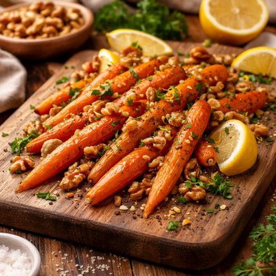 Image of Baby Carrots with Lemon Walnuts