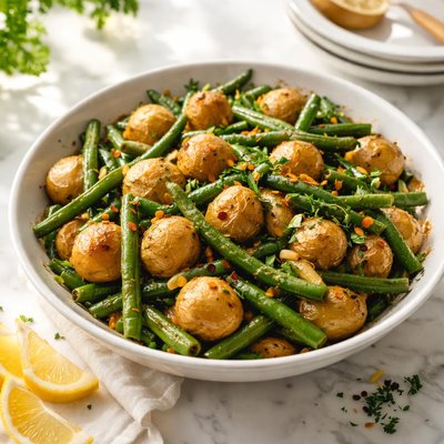 Image of Baby Potatoes and Green Beans Meatless