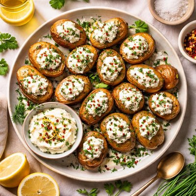 Image of Baby Potatoes with Creamy Goat Cheese and Fine Herbs