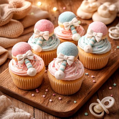 Image of Baby Rattle Cupcakes
