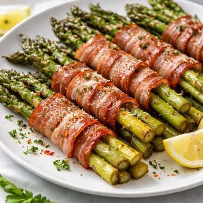 Image of Bacon-Wrapped Asparagus